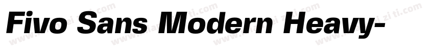 Fivo Sans Modern Heavy字体转换
